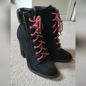 Bamboo Black Combat Boots